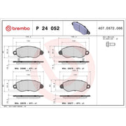Brembo 4 x Front Brake Pad Set P24052