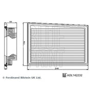 Blue Print Engine Air Filter ADL142232