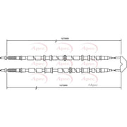 Apec Handbrake Cable Left Rear CAB1499