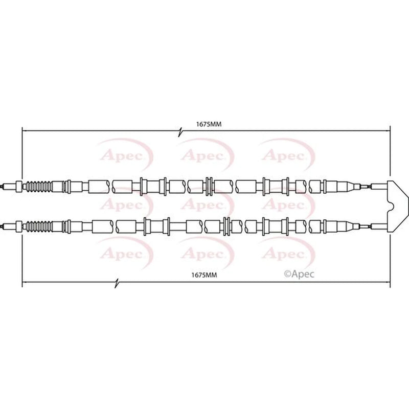 Apec Handbrake Cable Left Rear CAB1499