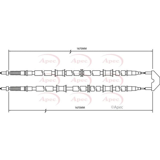 Apec Handbrake Cable Left Rear CAB1499