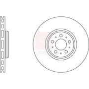 Apec 2 x Vented Front Brake Discs SDK6268