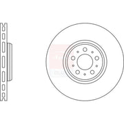 Apec 2 x Vented Front Brake Discs SDK6268