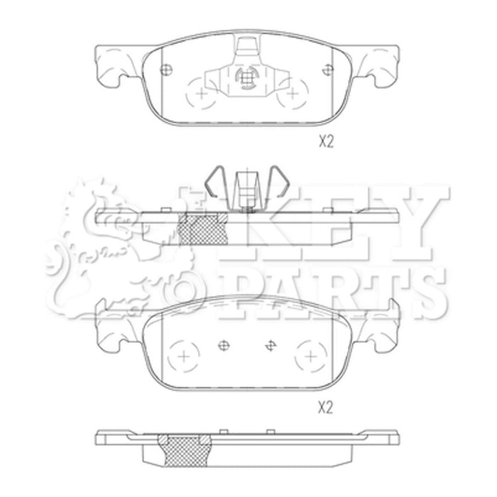 Genuine Key Parts Rear Brake Pads Kbp2591 Bosch  - Town Parts