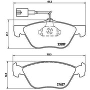 Brembo 4 x Front Brake Pad Set P23077
