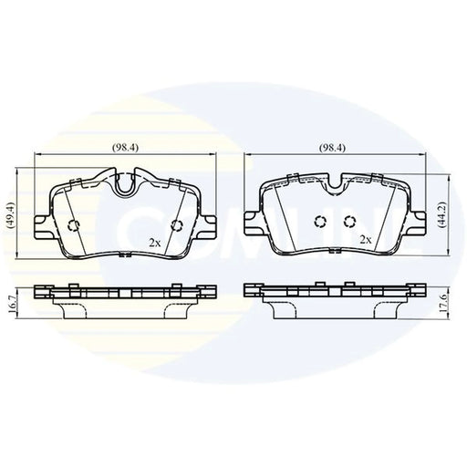 Comline 4 x Rear Brake Pad Set CBP03697