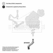 Borg & Beck Intercooler Turbo Charge Air Hose BTH1057