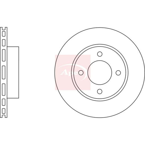 Apec 2 x Vented Front Brake Discs DSK2648