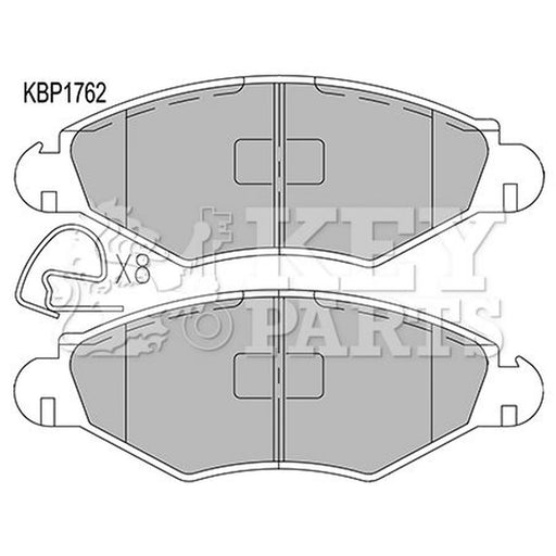 Key Parts 4 x Front Brake Pad Set KBP1762