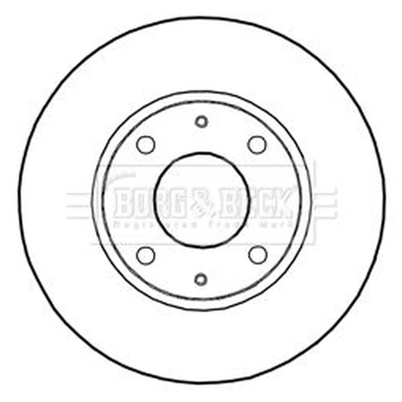 Borg & Beck 2 x Vented Front Brake Discs BBD5281