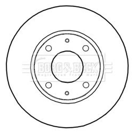 Borg & Beck 2 x Vented Front Brake Discs BBD5281