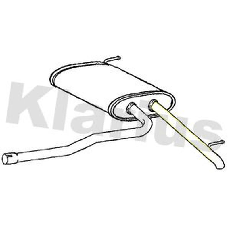 Klarius Box With Tail Pipe Rear GM1096E