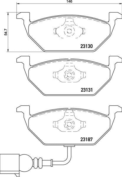 MINTEX MVK0060 Disc Brake Kit Front Internally Vented Fits VW Caddy Golf MINTEX - Town Parts