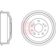 Apec Brake Drum Assembly Rear DRM9705