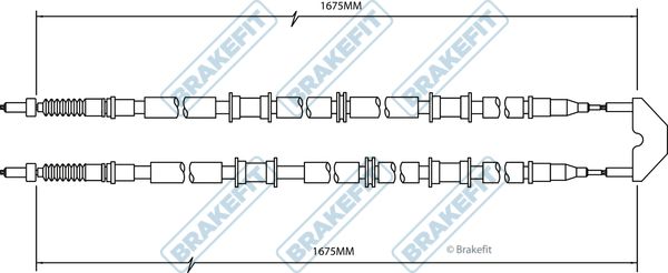 Apec Handbrake Cable Left Rear fits Opel Zafira A 1999-2005 1.6 1.8 2.0 2.2