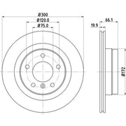 DON 2 x Internally Vented Rear Brake Discs PCD10282