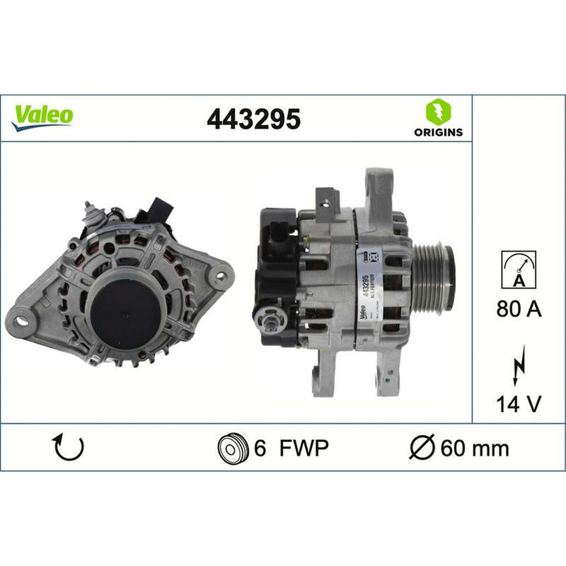 Valeo Car Alternator 12V 443295