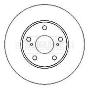Borg & Beck 2 x Vented Front Brake Discs BBD4682