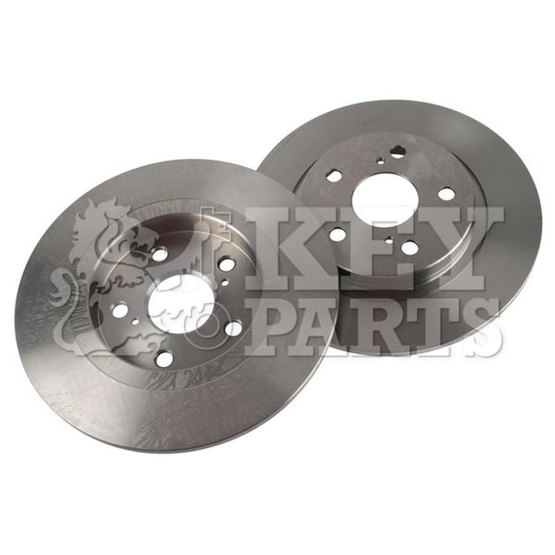 Key Parts 2 x Solid Rear Brake Discs KBD4747
