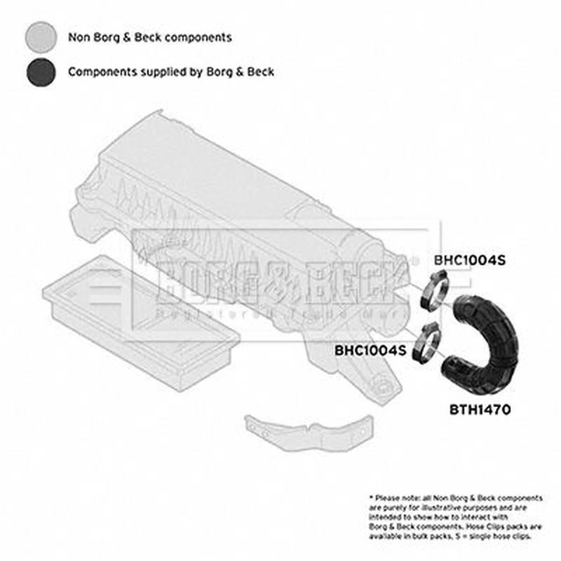 Borg & Beck Air Filter Intake Hose BTH1470