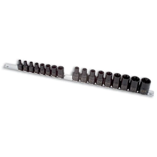 Laser Tools Impact Star Socket Set 3/8"D, 1/2"D 17pc - PL