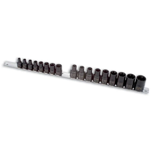 Laser Tools Impact Star Socket Set 3/8"D, 1/2"D 17pc - PL