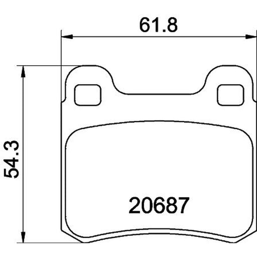 DON Rear Brake Pad Set PCP1244
