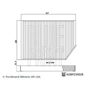Blue Print Cabin Air Filter (Pollen Filter) ADBP250028
