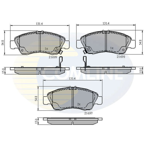 Comline 4 x Front Brake Pad Set CBP3556