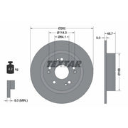 Textar 2 x Solid Rear Brake Discs 92301603