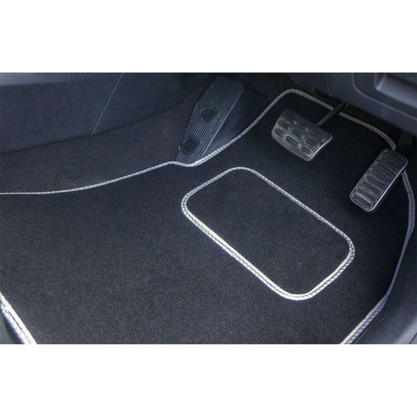 Tailored White Trim Carpet Mats Seat Leon May 05-09 + Clips 05 06 07 08 09 UKB4C  - Town Parts