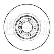 Key Parts 2 x Solid Rear Brake Discs KBD4085