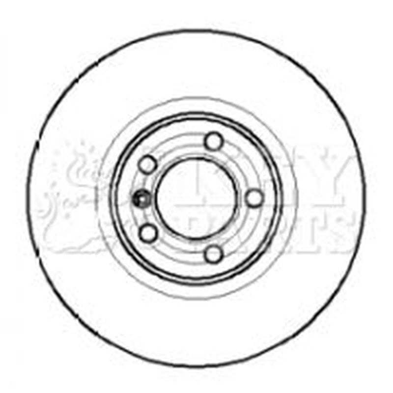 Key Parts 2 x Solid Rear Brake Discs KBD4085