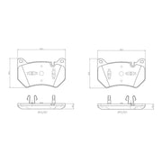 Brembo 4 x Front Brake Pad Set P85181