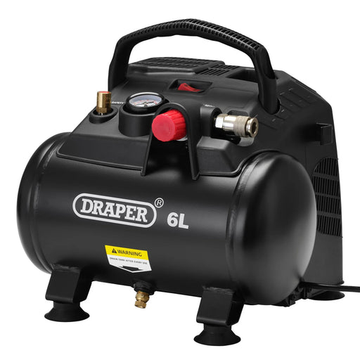 Draper 6L Oil-Free Air Compressor 230V 1.2kW/1.5hp