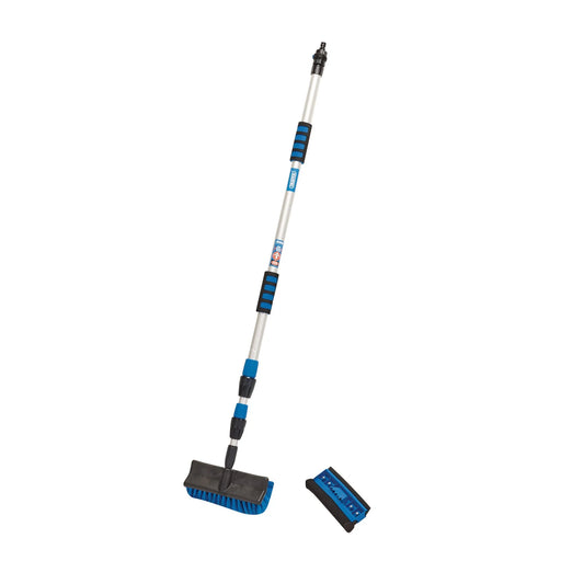 Draper Telescopic Washing Brush 3m with Bristle & Squeegee Heads