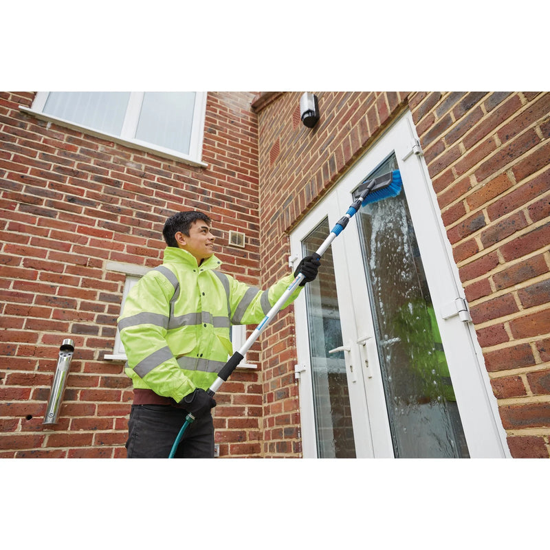 Draper Telescopic Washing Brush 3m with Bristle & Squeegee Heads