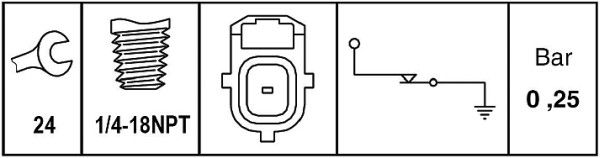 Hella 6ZL 009 600-081 Oil Pressure Switch