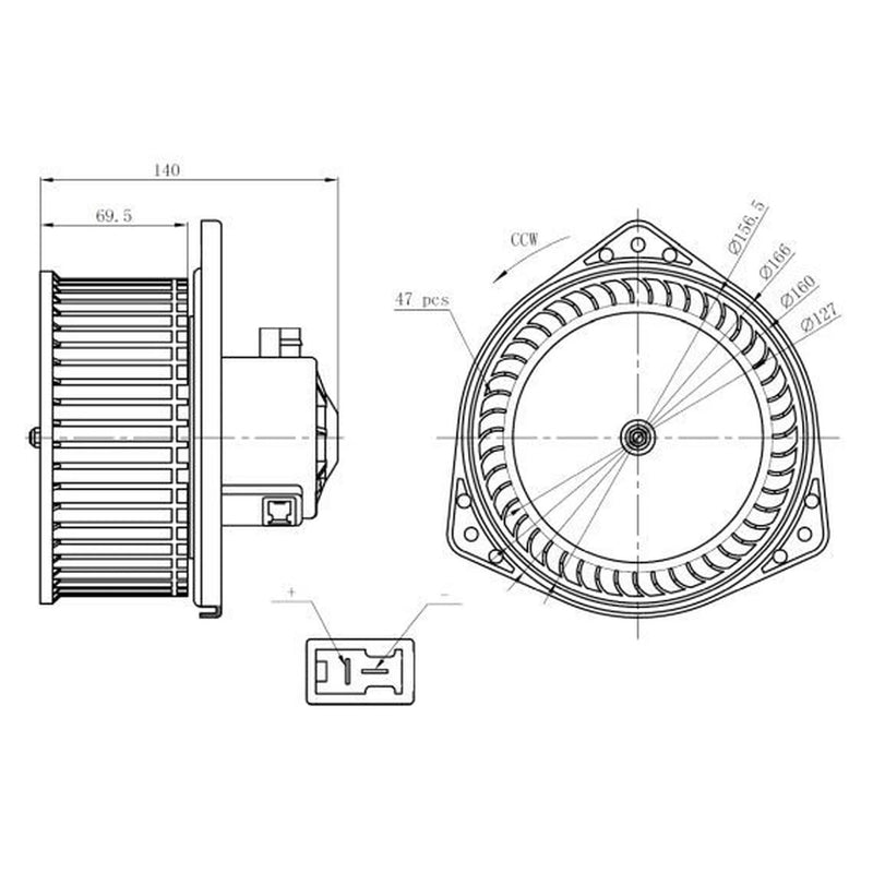 NRF Heater Blower Fan 34303