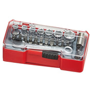 Teng Tools Socket Set 1/4" Drive 20 Pieces with Belt Clip