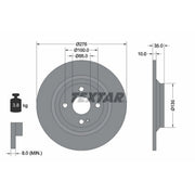 Textar 2 x Solid Rear Brake Discs 92188303