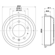Mintex Brake Drum Assembly Rear MBD353
