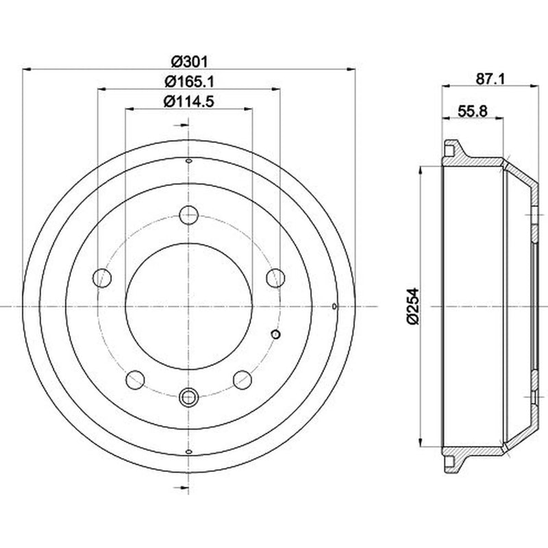 Mintex Brake Drum Assembly Rear MBD353