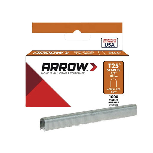 Arrow T25 Staples 10mm (3/8in) (Box 1100) - A256