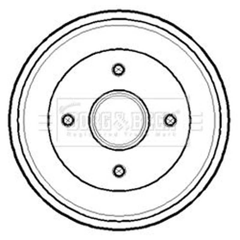Borg & Beck Brake Drum Assembly Rear BBR7141