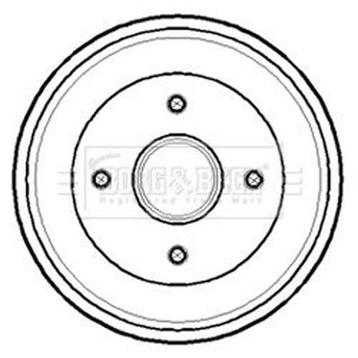Borg & Beck Brake Drum Assembly Rear BBR7141