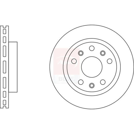 Apec 2 x Vented Front Brake Discs SDK6822