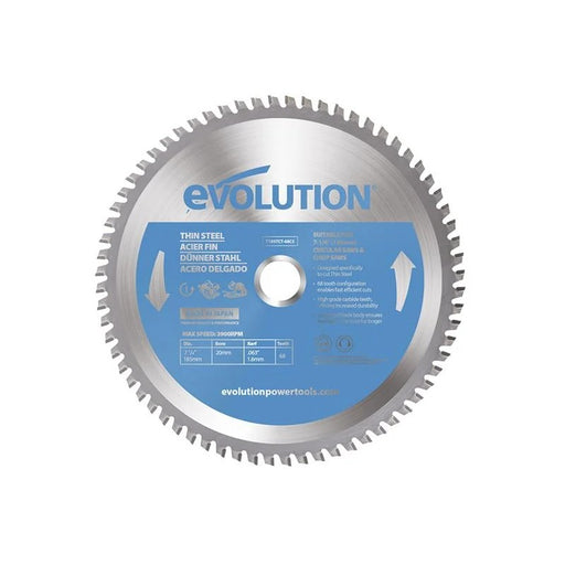 Evolution Thin Steel Cutting Circular Saw Blade 185 x 20mm x 68T - T185TCT-68CS