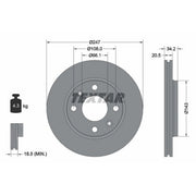 Textar 2 x Vented Front Brake Discs 92043103
