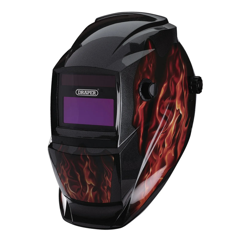 Draper Auto-Darkening Welding Helmet WHVS-RF Red Flames